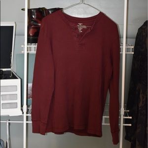 Red Faded Glory henley